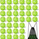 Tanlade 36 Pack Baseball Practice Balls Plastic Training Balls Lightweight Hollow Airflow Softballs with a Drawstring Bag for Hitting,Batting,Pitching, 2.91 in Indoor Outdoor Use Gift