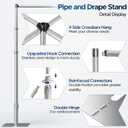 Pipe and Drape Backdrop Stand, 10x10ft Heavy Duty Adjustable Backdrop Frame with Metal Base, Background Holder for Parties Photography Wedding Photoshoot Decoration