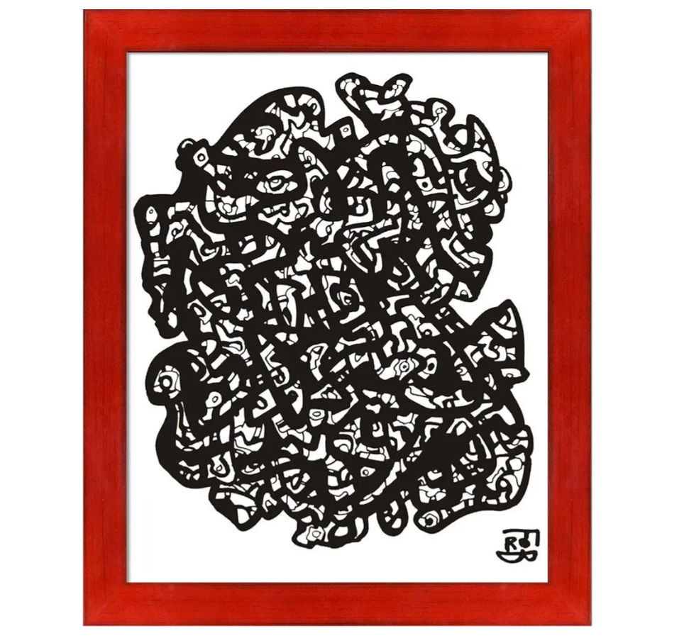 Grotesque with Stiletto Red Frame, 19.5" x 23.5