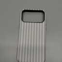 Jusy Compatible with MagSafe Striped Case for iPhone 17 Pro Max, Cute Aesthetic Striped Magnetic Phone Case, Soft TPU and Hard PC Protective Phone Cover for Women GirlsMatte - Antique White