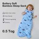 BubblePanda Rayon Made from Bamboo Sleep Sack 3t 0.5 Tog Soft Lightweight Toddler Sleep Sack 24-36 Months for Babies 2-Way Zipper Wearable Blanket Baby 3T