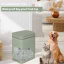 rejomiik Small Bathroom Trash Can with Lid Slim Soft Close Garbage Can Step Wastebasket Container Trash Bin for Office Bedroom Kitchen Living Room (1.9 Gallon Light Green)