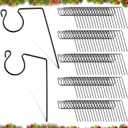 3 x Ferraycle Metal Christmas Light Gutter Hooks Christmas Light Hanger Hooks for Gutters Stainless Steel Xmas Outdoor Clips for Kitchen Bathroom Work Shop Garden(Black,100 Pieces)