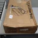 Vivifying Stainless Steel Litter Box with Lid, XL Front Entry Enclosed Extra Large Litter Box for Big Cats & Kitty, Top Exit Metal Cat Pan with Scoop, Mat, Footboard, Charcoal Filter (Black)