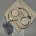 LORELEI B-C6 Wireless Over Ear Headphones, 50H Playtime Foldable Lightweight Bluetooth Headsets, Deep Bass, Built-in Microphone, Memory Foam Earmuff, for Travel, Home Office (Beige White)