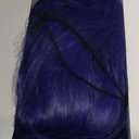 HMHIFI Blue Mixed Black Wigs for Women Long Wavy Blue Wig Natural Middle Part Synthetic Curly Hair Heat Resistant Fiber Hair Replacement Wigs for Daily Party