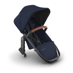UPPAbaby RumbleSeat V3 Second Lower Seat - Compatible with Vista V2 and Vista V3 - All-Weather Seat + Magnetic Buckle Adapters Included - Noa (Navy/Carbon Frame/Saddle Leather)