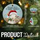 2 x Goat Christmas Ornament 2025 - Funny Goat Gifts for Goat Lovers, Women, Men, Farm Animal Ornaments for Family, Friends, Farmers - Rustic Ceramic Hanging Holiday Decorations