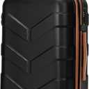 Hardside Carry On Luggage 22x14x9 Airline Approved with Spinner Wheels, 20-inch Carry-On Suitcase for Men & Women, Black