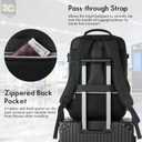 MOMUVO Travel Backpack for Women, Carry On Backpack Airline Approved with 3 Packing Cubes, 15.6 Inch Laptop Backpack with USB Charging Port, Casual Daypack for Weekender Business College, Black