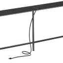 SUPERJARE 70 Inch Console Table with Outlet, Sofa Table with Charging Station, Narrow Entryway Table, Skinny Hallway Table, Behind Couch Table, for Living Room, Black