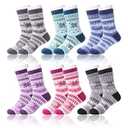 LANLEO 6 Pairs Children's Winter Thick Warm Soft Cute Animal Crew Wool Socks For Kids Boys Girls Snowflake, 1-3 Year Old