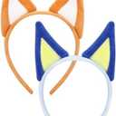 SALACOOL 4 PCS Dog Ears Headband for Adult,Plush Dog Headbands Halloween Costume Accessories Party Animal Cosplay