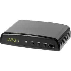 QFX CV-103 Digital Converter Box W Ul Adapter, for RF in (Antenna), RF Out, HD Out, and Video Out, USB Recording, Sleep Timer Feature, Black