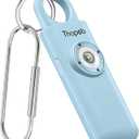 Personal Safety Alarm Keychain - 140dB Loudest Siren & Strobe Light, Rechargeable Security Alarm for Women, Men, Kids, Elderly - Self Defense Emergency Device (Aqua) (Rechargeable- Sky Blue( 2025 Version ))