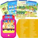 Kids Learning Tablet Educational Learning Pad for Toddlers 2-5 to Learn Alphabets, Numbers, Foods, Time, Music, Vehicles, Tablet Toy for Toddlers Ages 2 3 4 5 6 Years Old
