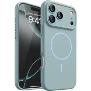 Magnetic for iPhone 17 Pro Case, [Matte Solid Color] [Full Camera Protection] Protective Case for iPhone 17 Pro - Slate Gray