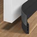 Holikme Door Draft Stopper Under Door Draft Blocker Insulator Doors Sweep Weather Stripping Noise Stopper Strong Adhesive, Black (41 Inch)