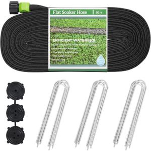 GREEN MOUNT Garden Soaker Hose 1/2" x 50 ft Drip Hoses Heavy Duty Save Water For Garden Bed