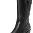 DREAM PAIRS Women's Square Toe Cowboy Mid Calf Western Boots, Size: 9.5