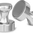 Realth Fridge Magnets Dia 1.41" 2 Pack, Refrigerator Magnets for Whiteboard, Strong Neodymium Magnetic Push Pins, Push Pin Magnets for Map Heavy Duty Brushed Nickel for Home Kitchen Office School