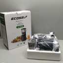 ECOSELF Juicer Machines, 5.5" Mega Mouth Feed Chute with Self Feeding & Hands-Free Design, Juice Extractor Machine for Fruits & Leafy Greens, Juicer Machine High Juice Yield, Easy to Clean & Assemble