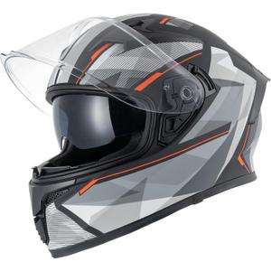 CUTEY Full Face Motorcycle Helmet - DOT Certified, Lightweight, Dual Visor, Ventilated - for Adults Men & Women, Small