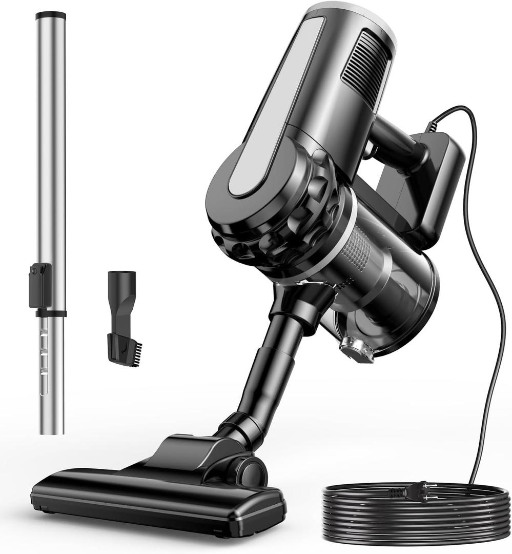 qimedo Vacuum Cleaner,Electric Stick Vacuum with Hepa Filter, Cordless Vacuum for Pet Hair,Carpet,Hardwood,Floor,Dorm