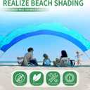 Replacement Pole Compatible with Shibumi Beach Shade, Fiberglass Tent Pole Accessory, Black Pre-Assembled, Lightweight and Durable Support Rod, Compatible with Shibumi Beach Canopy Sun Shade, 236.22"
