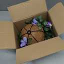 Briful Artificial Hanging Flowers for Outdoors, Fake Hanging Morning Glory Plants & Flowers with Basket Silk Flowers Hanging Decor for Front Porch Home Garden Balcony Room Decor(Blue Purple)