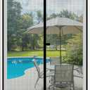 Magnetic Screen Door Fit Door Size 28 x 78, Self Sealing Door Screen Magnetic Closure, Reinforced Small Screen Door Mesh with Windproof Hasp Desgin for Patio Front Door, Keep Bugs Out, Gray