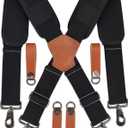WELKINLAND Lightweight Tool belt suspenders, Leather tools bag suspenders,Suspender for tool belt, Tool belt suspenders for men,Tool bags suspenders