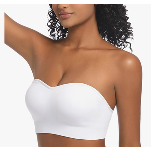 PRETTYWELL Strapless Bra for Women Comfort Non-Slip Seamless Padded Bandeau Bras Wireless Tube Top Bra with Multi-Way Straps. XL