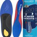 WalkHero Arch Support Shoe Inserts - Orthotic Insoles for Flat Feet,Plantar Fasciitis Insoles for Foot Pain Arch Pain Reduce Muscle Fatigue Absorb Shock Mens 15-15.5 (Deep Blue Red)