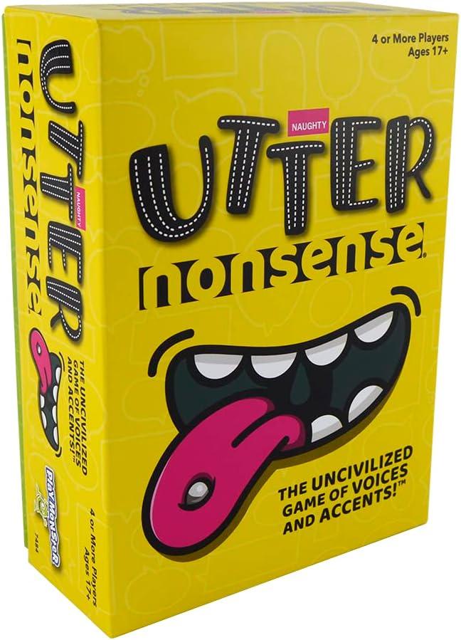 Utter Nonsense Naughty Edition - The Crazy Board Game of Voices and Accents - Adult Version - Mature Content - 17+, 2.5 x 5 x 7 inches