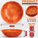 6 Pack Wooden Salad Bowls - 8"Wx2"H Holiday Wooden Salad Bowl Set for Pasta, Fruit or Side Dishes, Glossy & Easy to Clean Surface, for Party Dinners, Brunches, Weddings, Great Mothers Day Table Decor