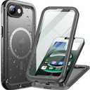 Cozycase TOP Military Shockproof IP68 Waterproof Case for iPhone 16e/iPhone 17e [Compatible with MagSafe] Heavy Duty 360 Full Body with Screen Camera Protector Double Dustproof Hard Tough Cover Black