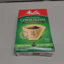 Melitta #4 Cone Coffee Filters, Unbleached Natural Brown, 100 Total Filters Count 