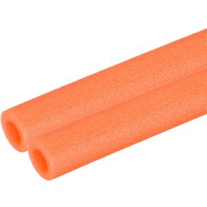 PATIKIL 2 Pcs Pipe Insulation Foam Tube, Heat Preservation Foam Pipe Tubing Covers 3/8" (10mm) ID x 3.3FT x 13/16" OD for Handle Heat Water Pipe Freeze Protection, Orange