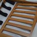 Smart FENDEE Set of 2 Fully Assembled Luggage Racks, Bamboo Suitcase Stand with Shoe Shelf, Foldable Luggage Holders for Guest Room, Bedroom, Hotel, Walnut