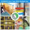 COSIMIXO 6-Pack Rainbow Colored Duct Tape 15 Yards x 2 Inch Heavy Duty, No Residue, Tear by Hand & Waterproof,Great for Packaging, Arts & Crafts, Color-Coding, and DIY Projects