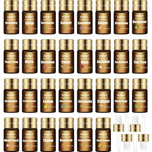 30 Pack Essential Oil for diffusers - Fragrance Oil Set - Aromatherapy, Humidifiers, Soap Making, Laundry (30 x 5ml)