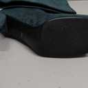 Women's Knee High Suede Boots for Women Wide Calf Square Toe Stiletto Heels Tall Boots Pull On High Heel Long Booties (9, Green)