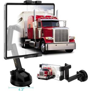 iPad Pro 12.9 Inch Tablet Mount, 4 Inch Suction Cup, 16 Inch Arm, Wide Compatibility, Full Protection, Hassle-Free Charging, Solid Construction