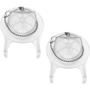 Toilet Flappers Replacement Compatible for GA715014-GEG1 (Transparent) 3 Inch with Stainless Chain and Hook - Reliable Toilet Flapper, Pack of 2