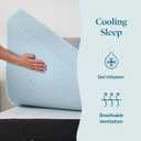 Lucid 4 Inch Memory Foam Mattress Topper, Twin XL Size Cooling Gel Bed Topper Preassure-Relieving Ultra Plush Feel Ventilated Breathable Design CertiPur Certified - Dorm Room Essentials