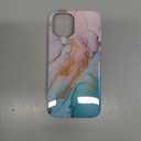 luolnh Compatible with iPhone 11 Pro Case for Girl Women,Gold Glitter Sparkle Marble Cute Design Shockproof Soft Silicone Rubber TPU Bumper Cover Skin Phone Case(Light Pink/Blue)