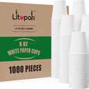LITOPAK 1000 Count Coffee Cups 8 oz, Bulk Paper Cups, Beverage Drinking Cup
Bulk oversized packaging, Leak-proof, food-grade, DIY design, for commercial, home, office, store, school, hot or cold drink