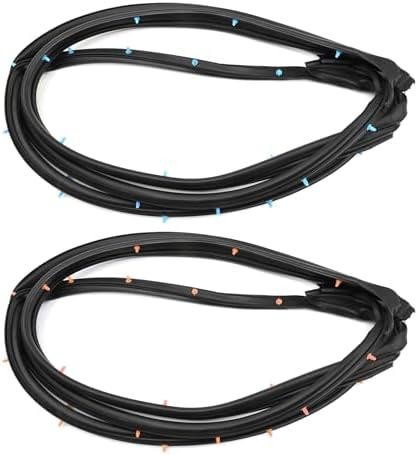 Hoypeyfiy 72325-SDA-A11 Front Driver and Passenger Side Door Seal Rubber Gasket Weatherstrip, Replacement for Honda Accord Sedan 2003 2004 2005 2006 2007