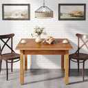 Tribesigns Wood Dining Table Farmhouse Kitchen Table for Living Room, 4-Person Square Dinner Table with Wooden Legs, Rustic Brown, Onesize